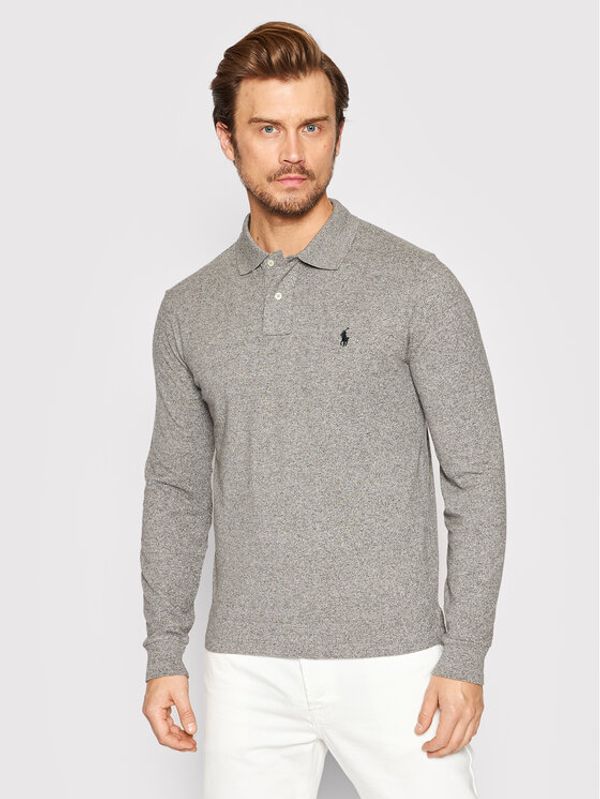 Polo Ralph Lauren Polo Ralph Lauren Тениска с яка и копчета 710681126003 Сив Slim Fit
