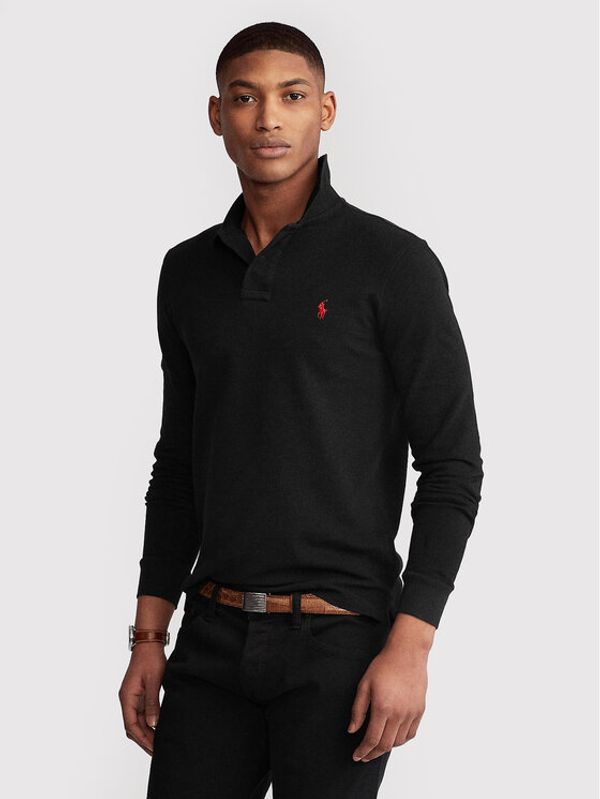 Polo Ralph Lauren Polo Ralph Lauren Тениска с яка и копчета 710681126037 Черен Slim Fit