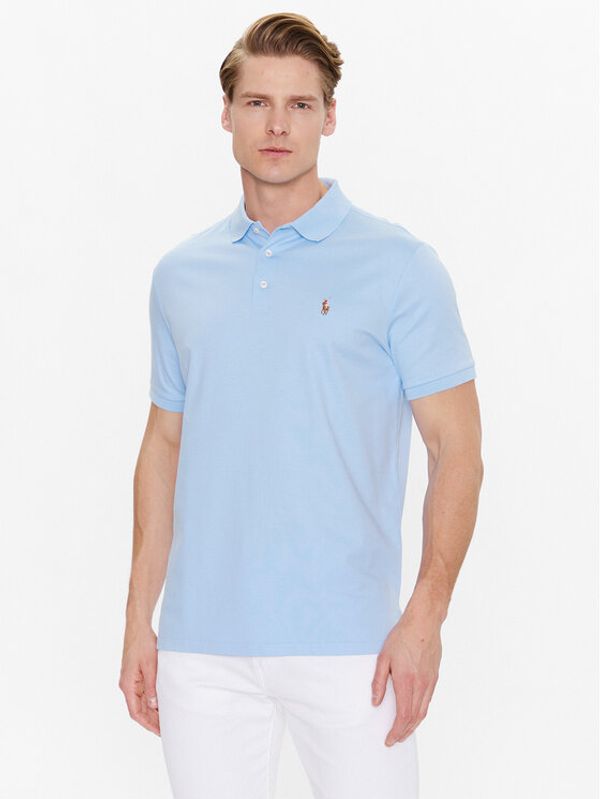 Polo Ralph Lauren Polo Ralph Lauren Тениска с яка и копчета 710713130005 Син Slim Fit