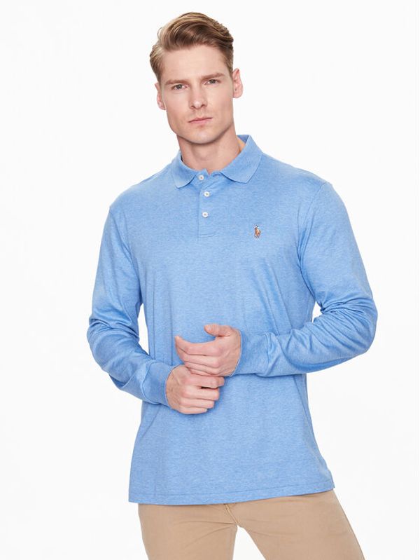 Polo Ralph Lauren Polo Ralph Lauren Тениска с яка и копчета 710771716009 Син Slim Fit