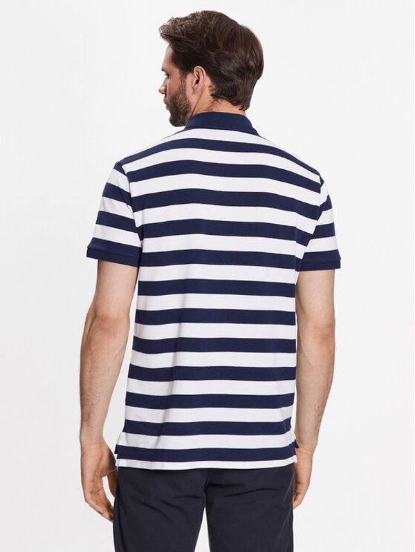 Polo Ralph Lauren Polo Ralph Lauren Тениска с яка и копчета 710898606001 Тъмносин Custom Slim Fit