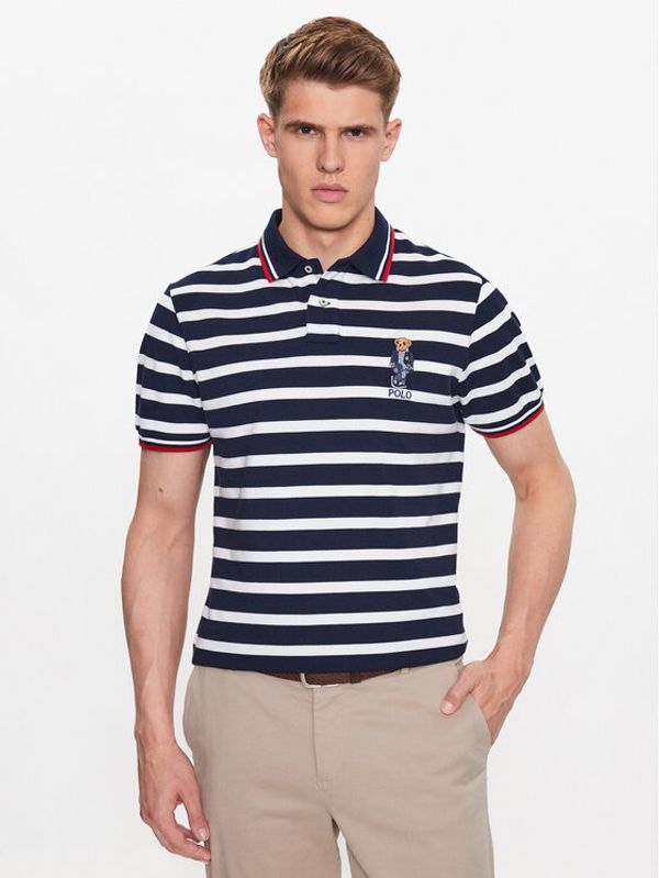 Polo Ralph Lauren Polo Ralph Lauren Тениска с яка и копчета 710909720001 Тъмносин Regular Fit