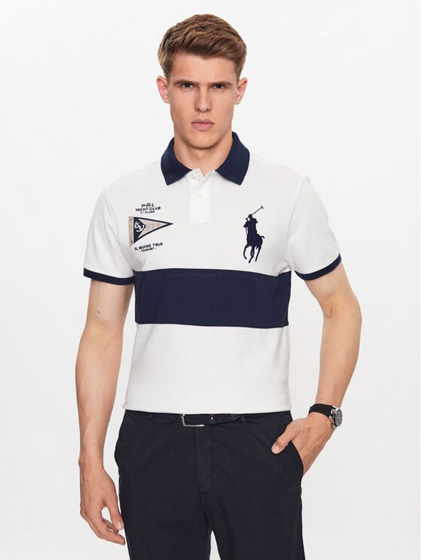 Polo Ralph Lauren Polo Ralph Lauren Тениска с яка и копчета 710910566001 Бял Regular Fit