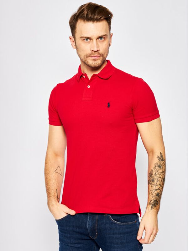 Polo Ralph Lauren Polo Ralph Lauren Тениска с яка и копчета Core Replen 710548797 Червен Slim Fit