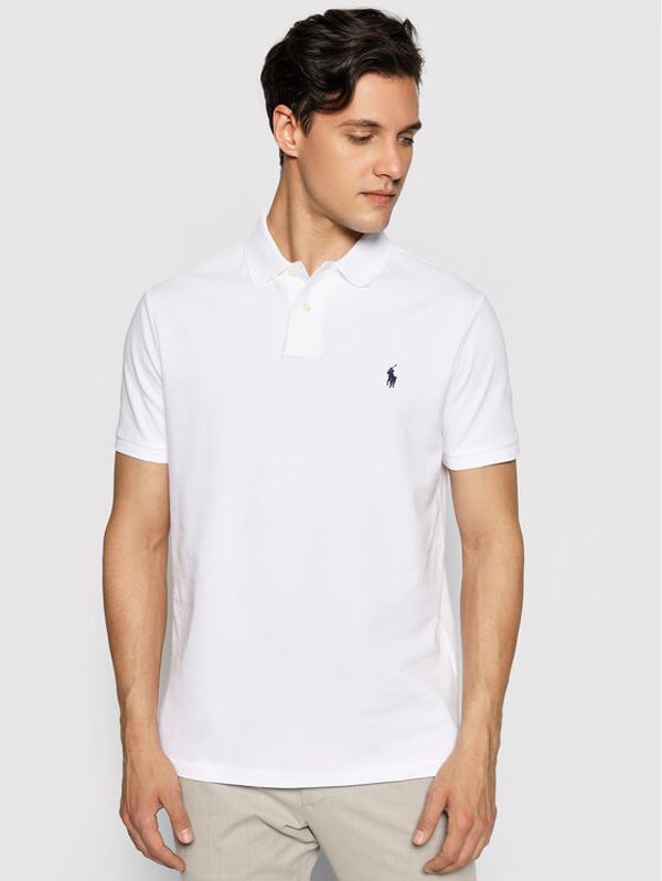 Polo Ralph Lauren Polo Ralph Lauren Тениска с яка и копчета Core Replen 710666998 Бял Custom Slim Fit
