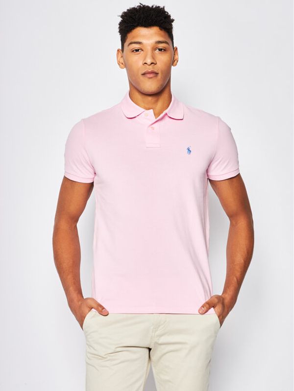 Polo Ralph Lauren Polo Ralph Lauren Тениска с яка и копчета Core Replen 710782592 Розов Custom Slim Fit