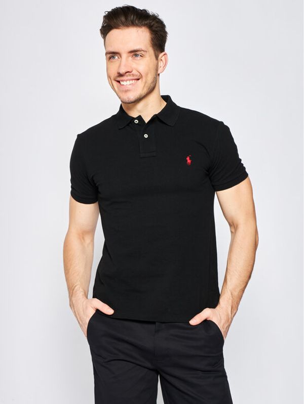 Polo Ralph Lauren Polo Ralph Lauren Тениска с яка и копчета Core Replen 710795080 Черен Slim Fit