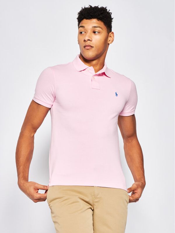 Polo Ralph Lauren Polo Ralph Lauren Тениска с яка и копчета Core Replen 710795080 Розов Slim Fit