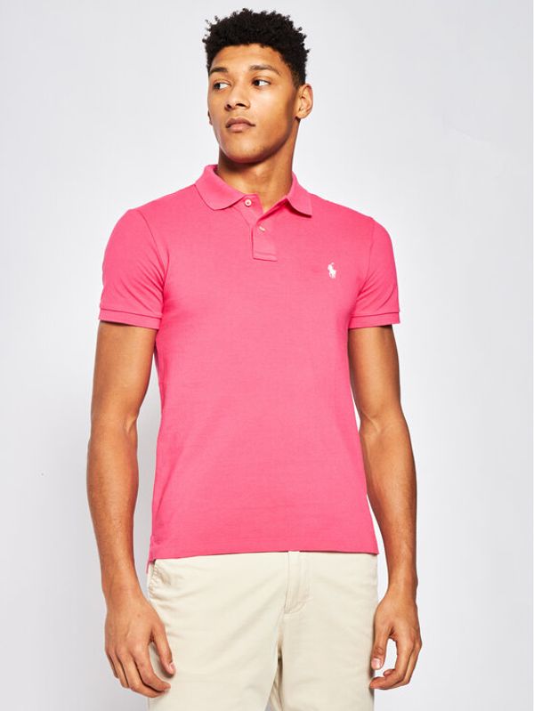 Polo Ralph Lauren Polo Ralph Lauren Тениска с яка и копчета Core Replen 710795080 Розов Slim Fit