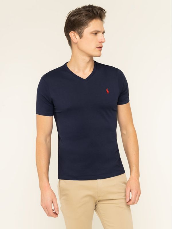 Polo Ralph Lauren Polo Ralph Lauren Тишърт 710671453091 Тъмносин Custom Slim Fit