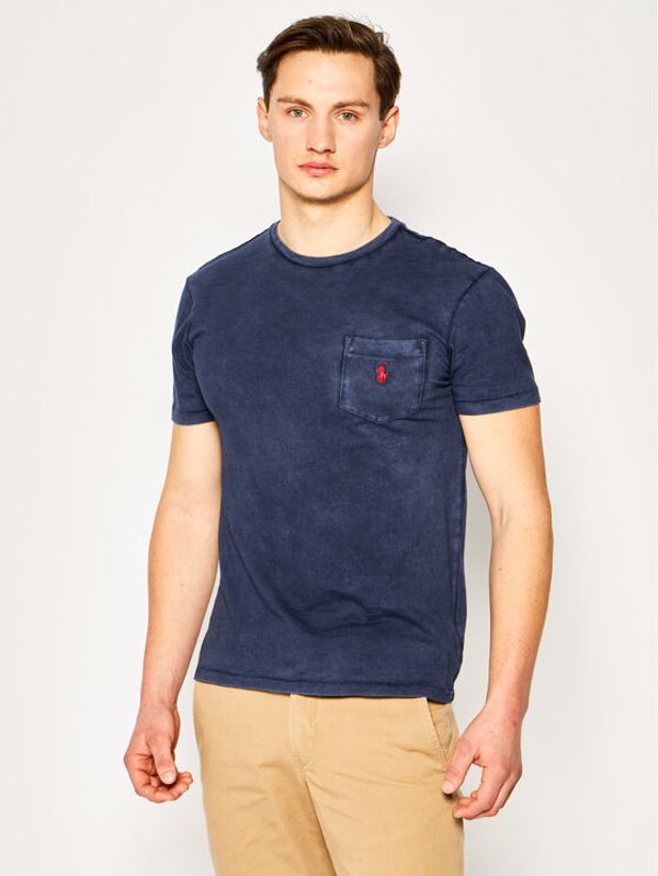 Polo Ralph Lauren Polo Ralph Lauren Тишърт 710795137 Тъмносин Custom Slim Fit