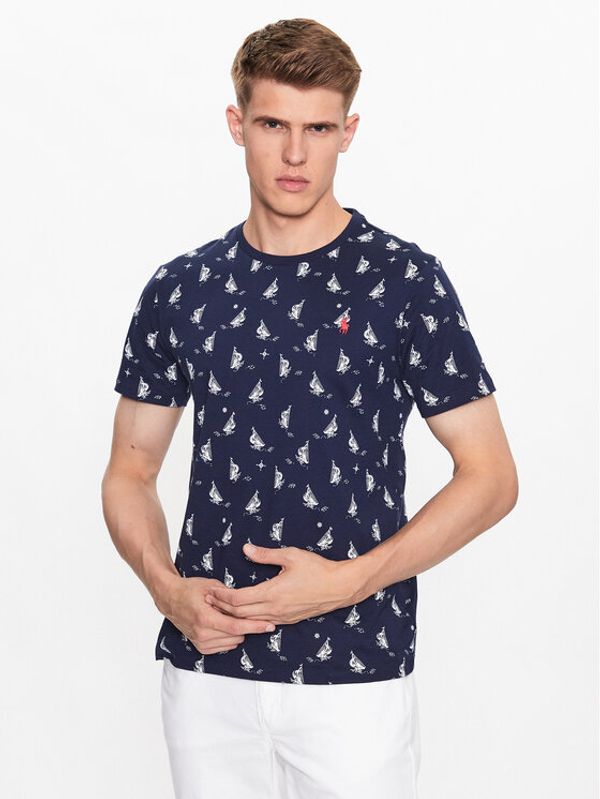 Polo Ralph Lauren Polo Ralph Lauren Тишърт 710909676001 Тъмносин Custom Slim Fit