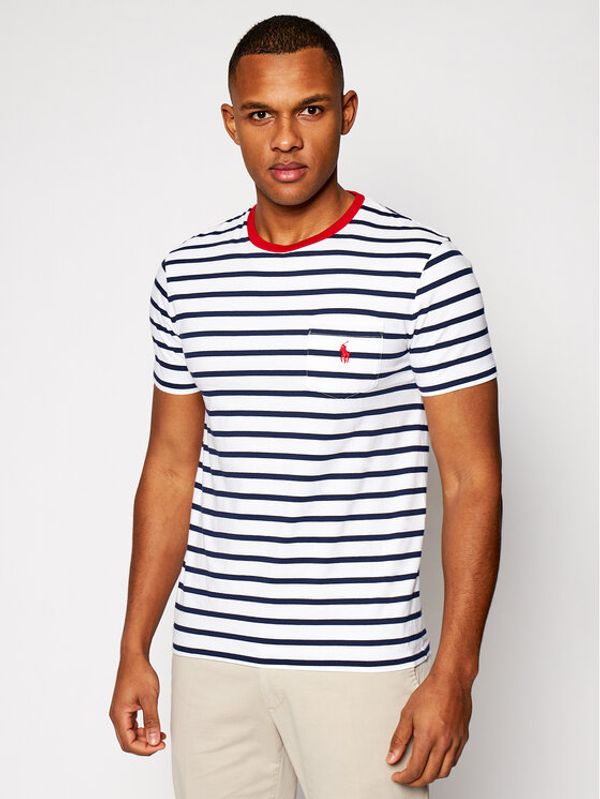Polo Ralph Lauren Polo Ralph Lauren Тишърт Yd 710823561002 Бял Slim Fit