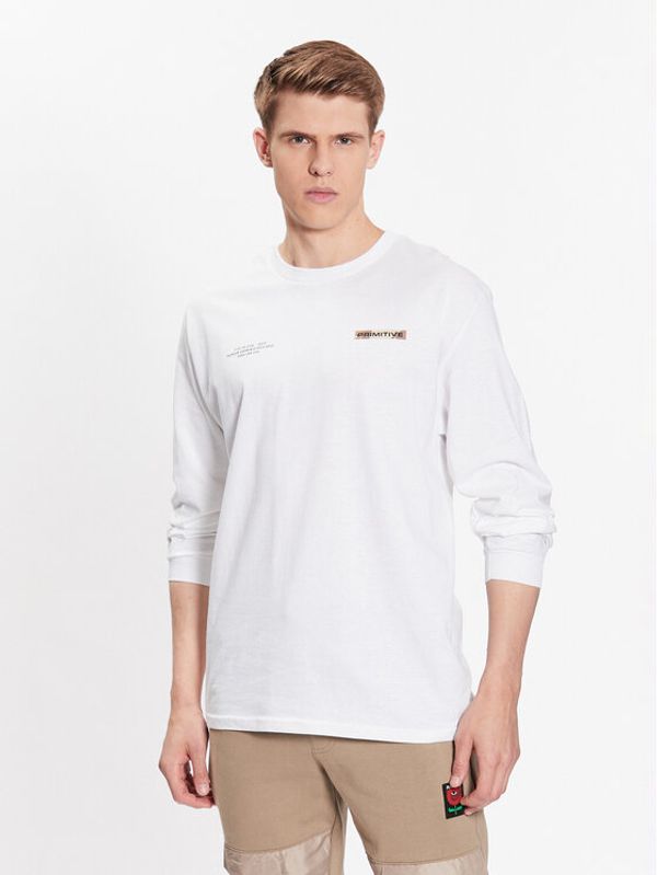 Primitive Primitive Тениска с дълъг ръкав Alert PAPSP2314 Бял Regular Fit