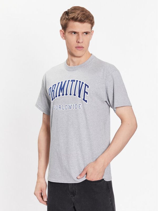 Primitive Primitive Тишърт Collegiate Worldwide PAPSP2312 Сив Regular Fit