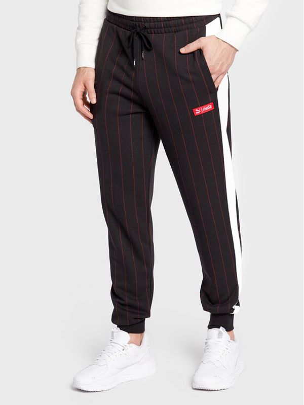 Puma Puma Долнище анцуг COCA COLA T7 53616301 Черен Regular Fit