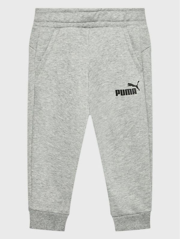 Puma Puma Долнище анцуг Essentials Logo 586973 Сив Regular Fit