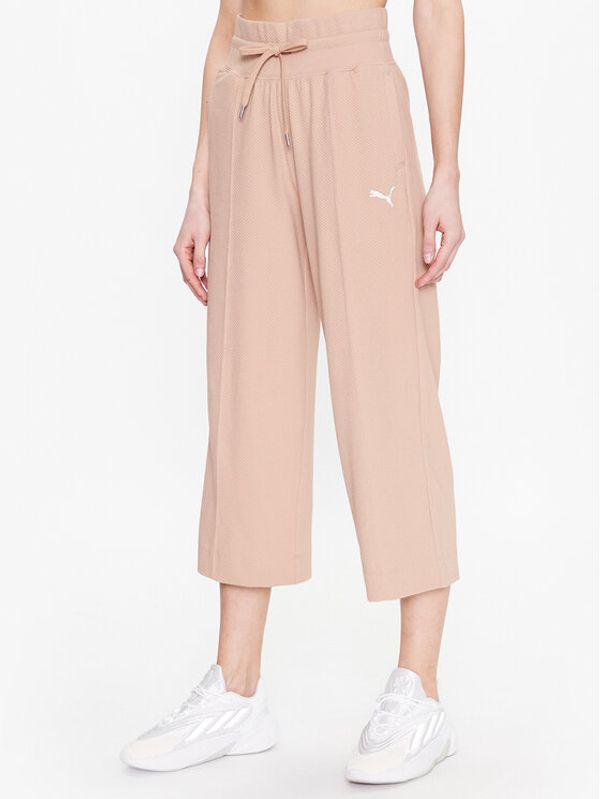 Puma Puma Долнище анцуг Her 673113 Бежов Relaxed Fit