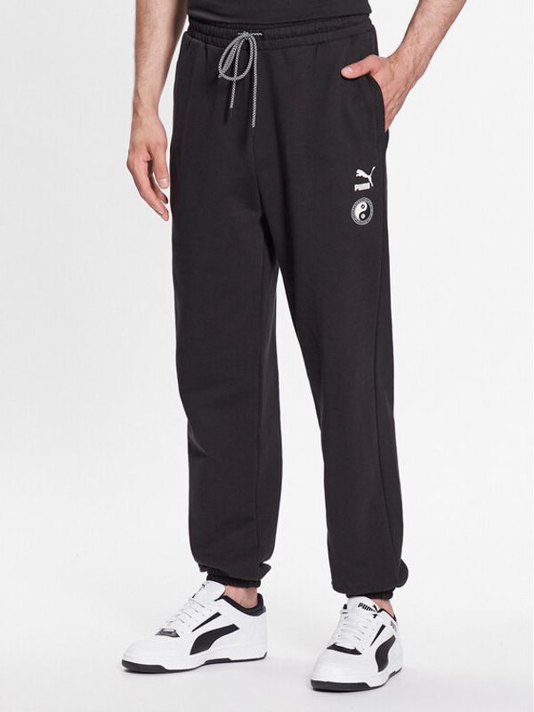 Puma Puma Долнище анцуг STAPLE 539827 Черен Relaxed Fit