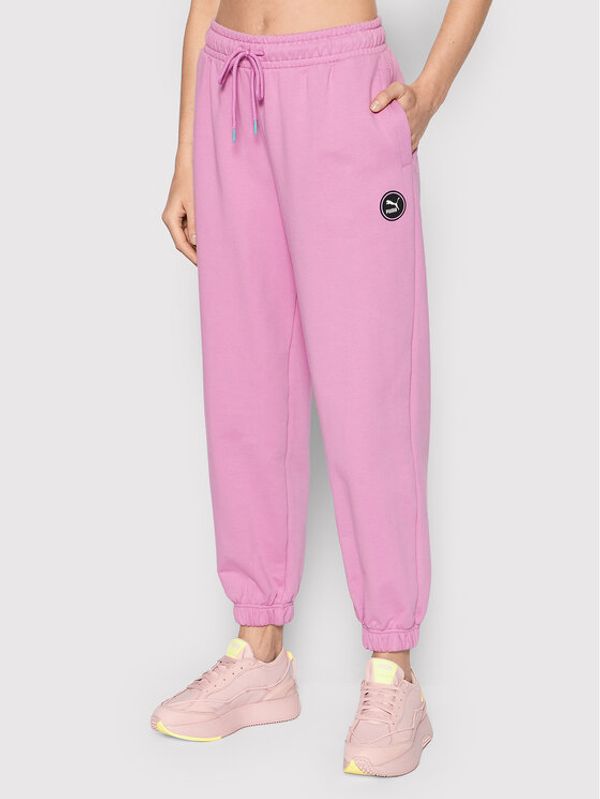 Puma Puma Долнище анцуг SWxP 533567 Розов Relaxed Fit