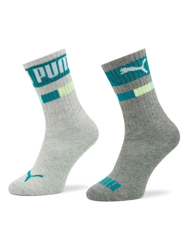 Puma Puma Комплект 2 чифта дълги чорапи детски Kids Seasonal Crew 2P 938006 Сив