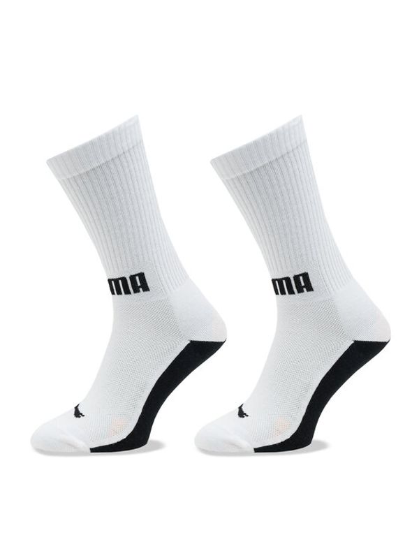 Puma Puma Комплект 2 чифта дълги чорапи мъжки Men Front Logo Crew 2P 938010 Бял