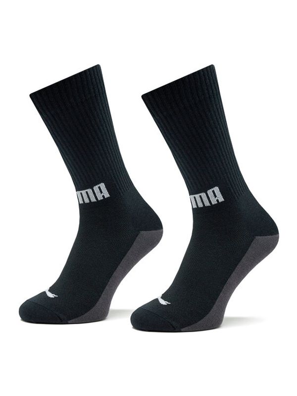 Puma Puma Комплект 2 чифта дълги чорапи мъжки Men Front Logo Crew 2P 938010 Черен