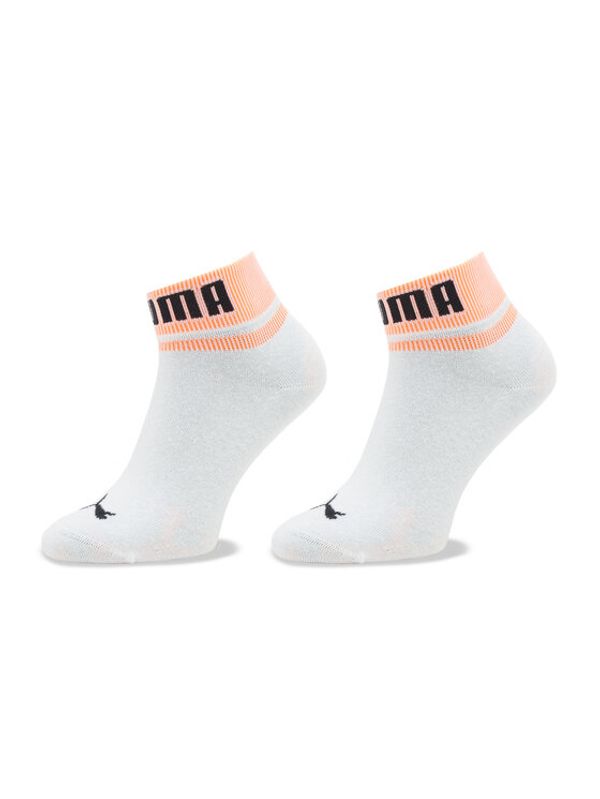 Puma Puma Комплект 2 чифта дълги чорапи мъжки Unisex New Heritage Quarter 2P 938021 Бял