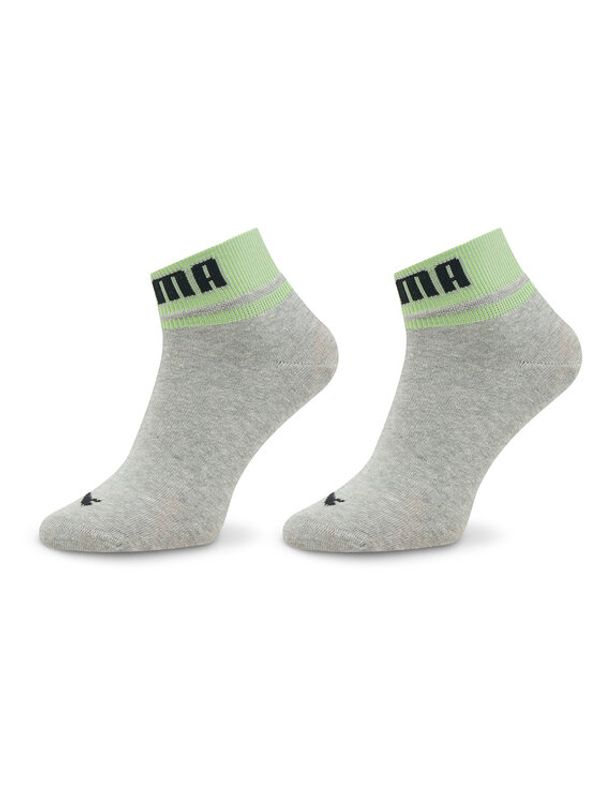 Puma Puma Комплект 2 чифта дълги чорапи мъжки Unisex New Heritage Quarter 2P 938021 Сив