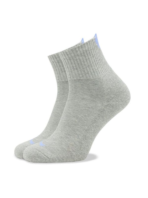 Puma Puma Комплект 2 чифта къси чорапи дамски Women Heart Short Sock 2P 938020 Сив
