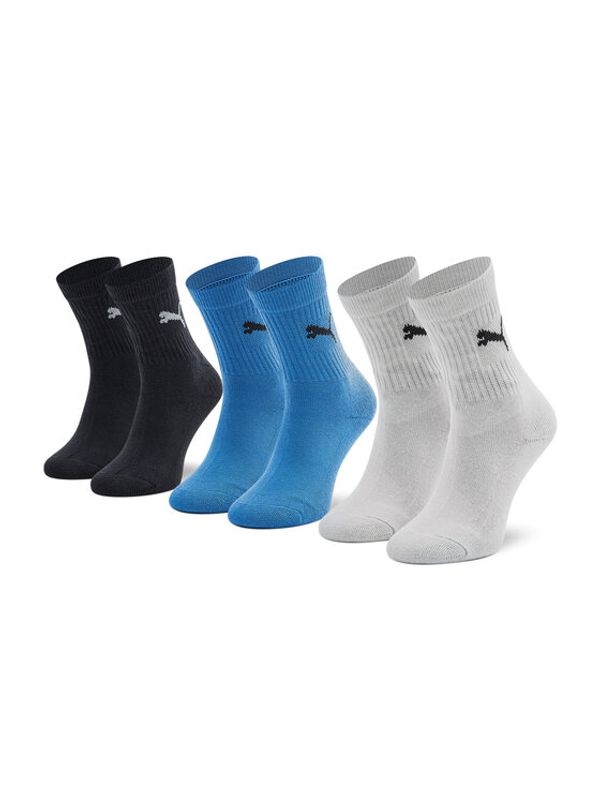 Puma Puma Комплект 3 чифта дълги чорапи детски 907958 04 Син