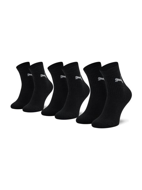 Puma Puma Комплект 3 чифта дълги чорапи детски 907958 Черен