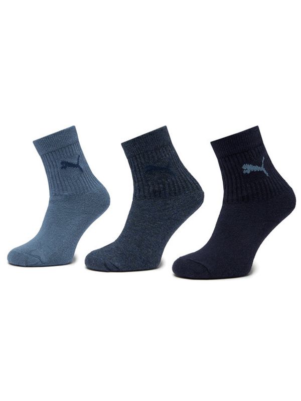 Puma Puma Комплект 3 чифта дълги чорапи детски Junior Crew Sock 3P 907958 Тъмносин