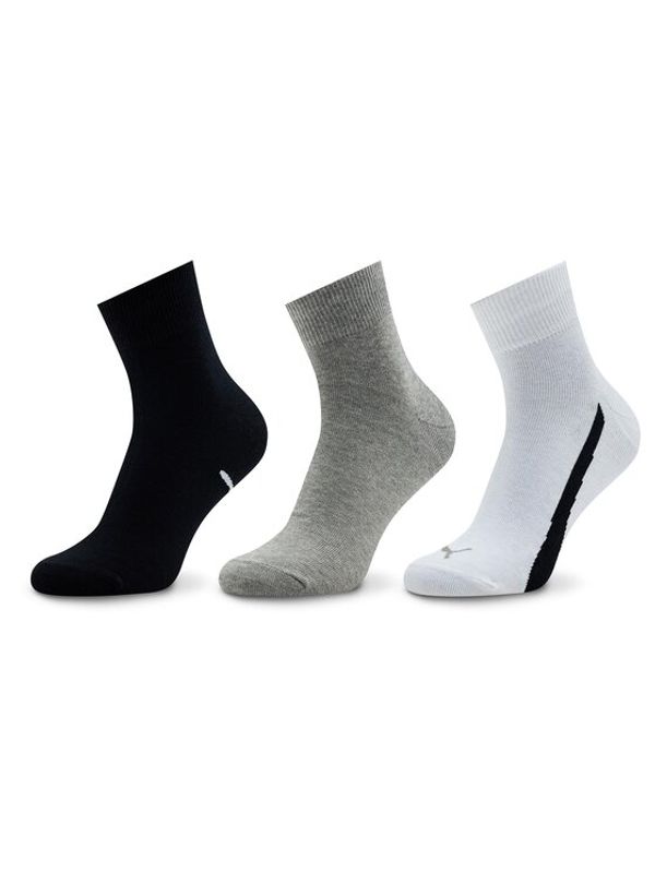 Puma Puma Комплект 3 чифта дълги чорапи мъжки Unisex Lifestyle Quarter 3P 907952 Бял