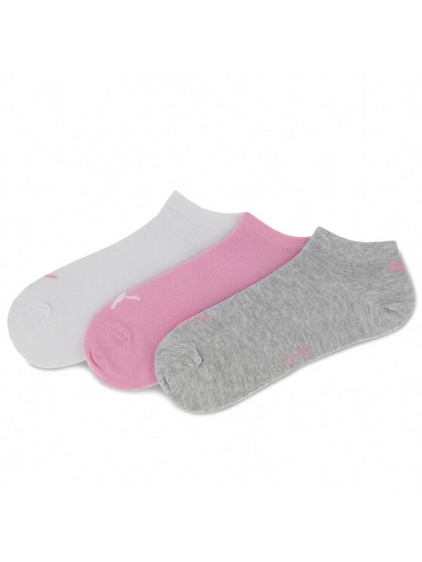 Puma Puma Комплект 3 чифта къси чорапи дамски 906807 Розов