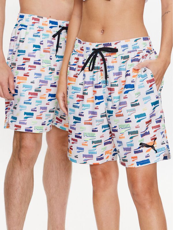 Puma Puma Плувни шорти 938055 Бял Regular Fit