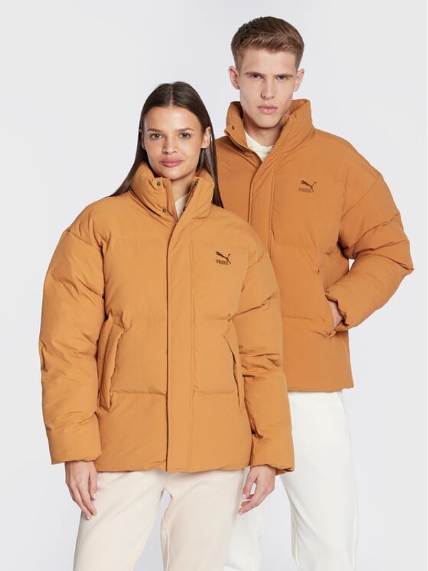 Puma Puma Пухено яке Unisex Classics 53557374 Кафяв Oversize