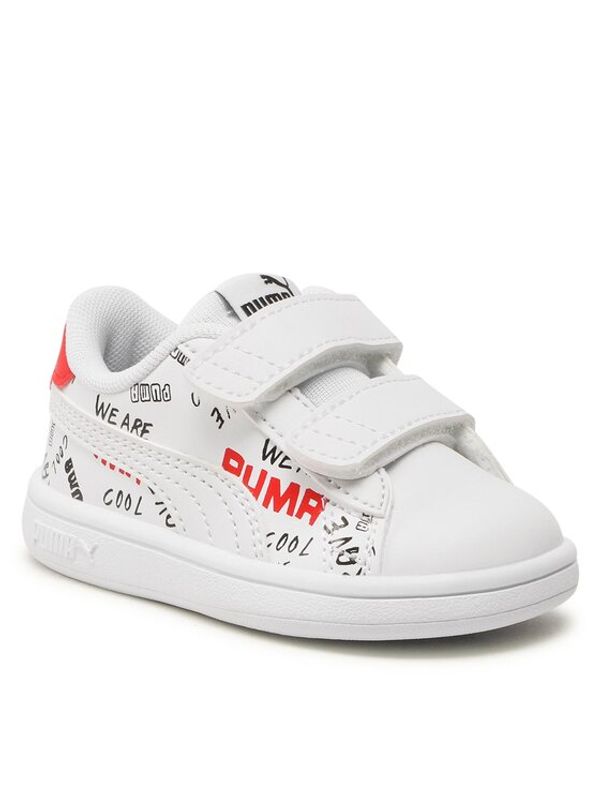 Puma Puma Сникърси Smash v2 Brand LoveVinf 389761 01 Бял