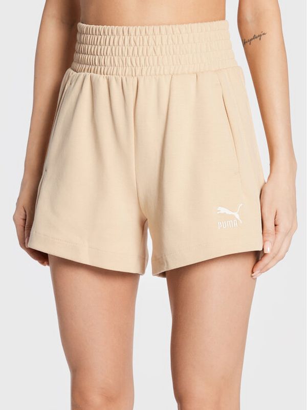 Puma Puma Спортни шорти T7 535716 Бежов Regular Fit