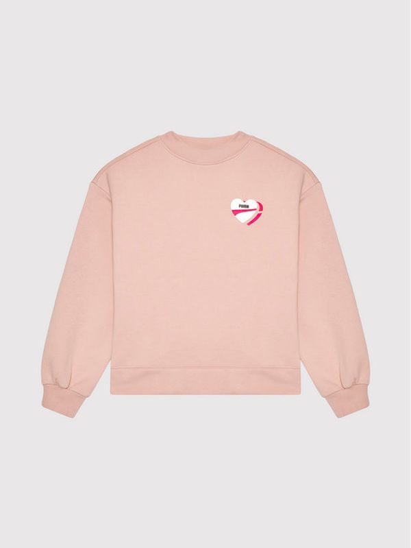 Puma Puma Суитшърт Alpha Crew 583302 Розов Relaxed FitFit