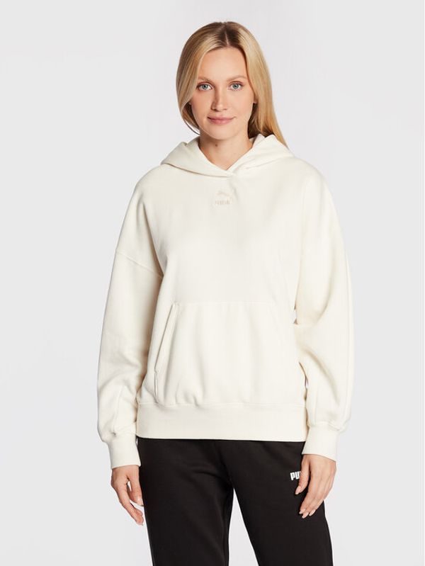 Puma Puma Суитшърт Classics 671749 Бежов Relaxed Fit