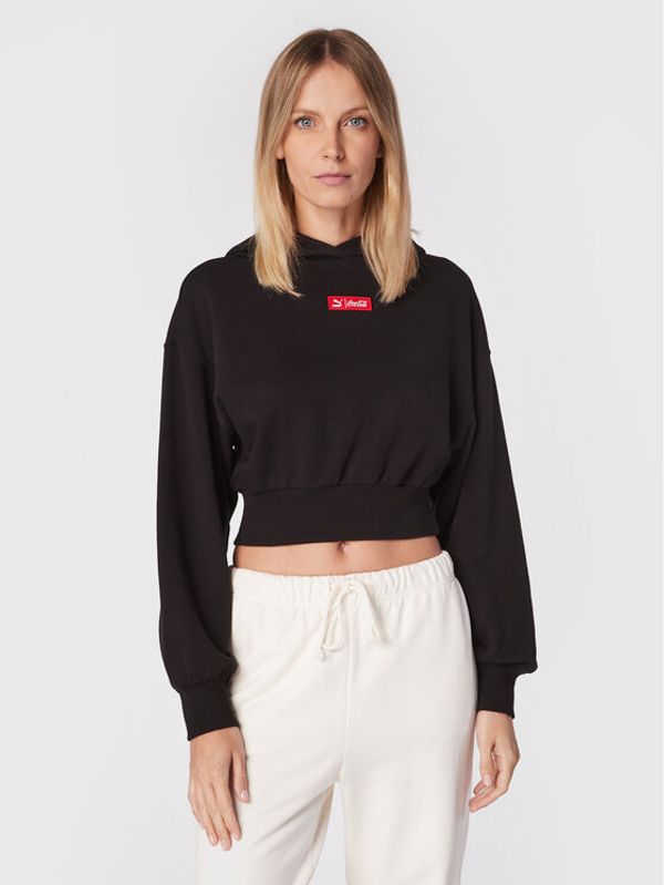 Puma Puma Суитшърт COCA-COLA 536166 Черен Relaxed Fit