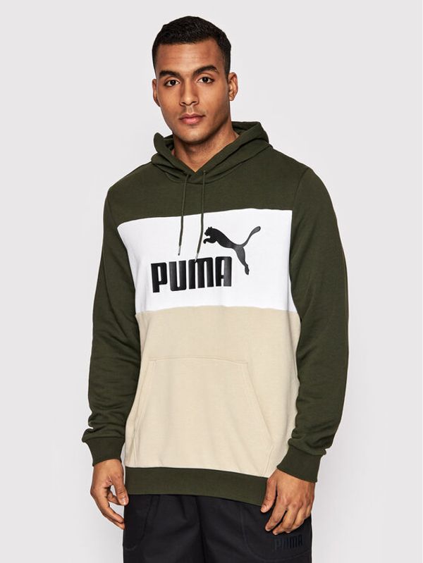 Puma Puma Суитшърт Colorblock 848772 Зелен Regular Fit