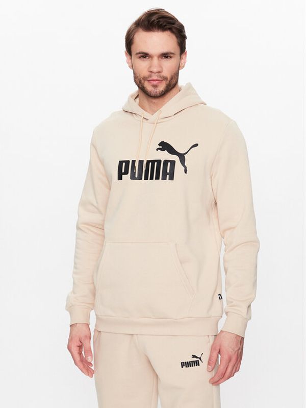 Puma Puma Суитшърт Essentials Big Logo 586687 Бежов Regular Fit