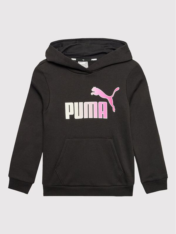 Puma Puma Суитшърт Essentials+ Bleach Logo 846958 Черен Regular Fit
