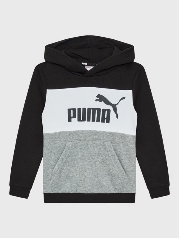 Puma Puma Суитшърт Essentials+ Colourblock 849081 Черен Regular Fit