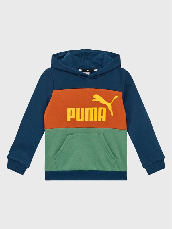 Puma Puma Суитшърт Essentials+ Colourblock 849081 Тъмносин Regular Fit