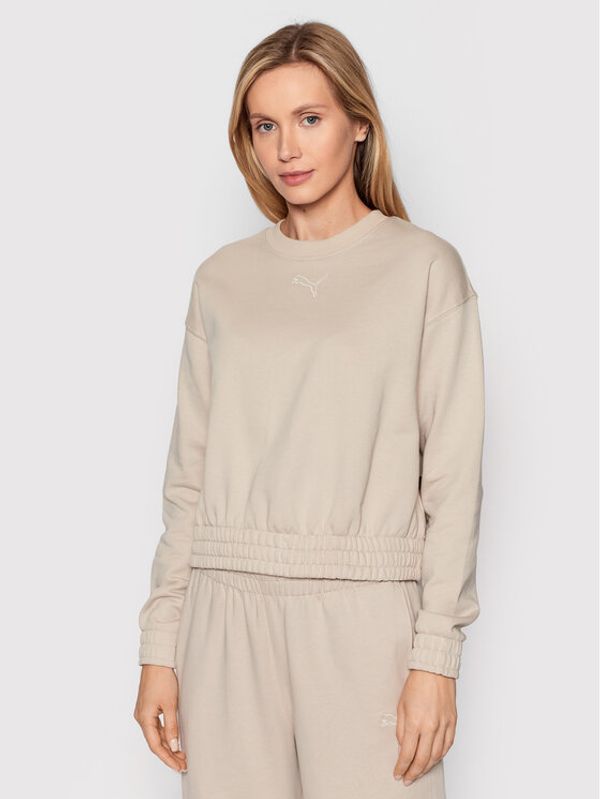 Puma Puma Суитшърт Her Crew 847094 Бежов Relaxed Fit