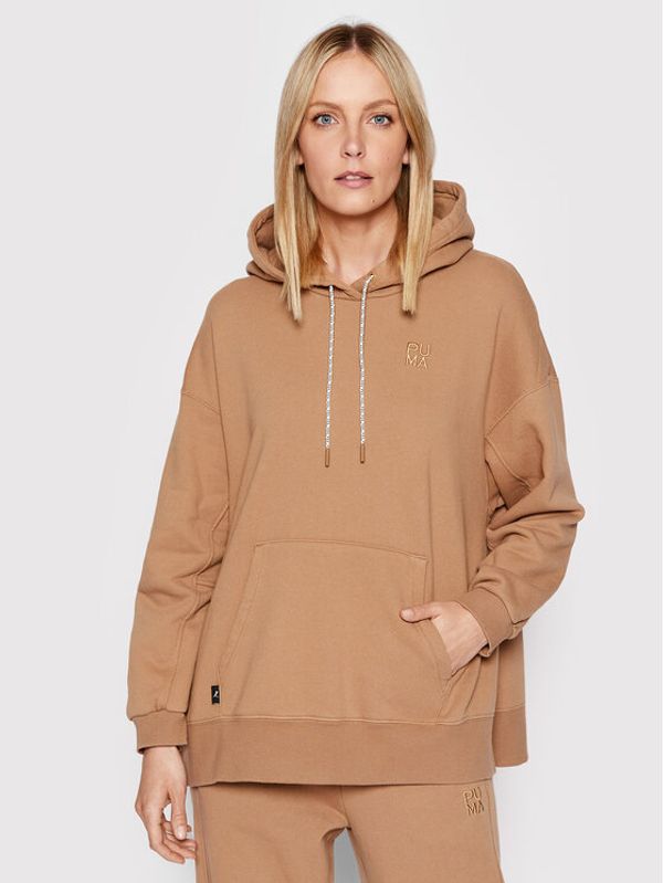 Puma Puma Суитшърт Infuse 533421 Кафяв Relaxed Fit