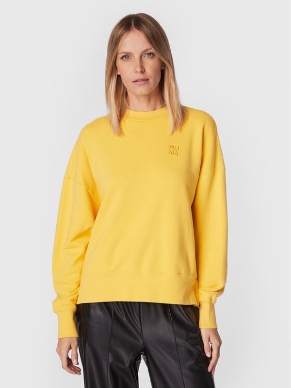 Puma Puma Суитшърт Infuse 535647 Жълт Oversize